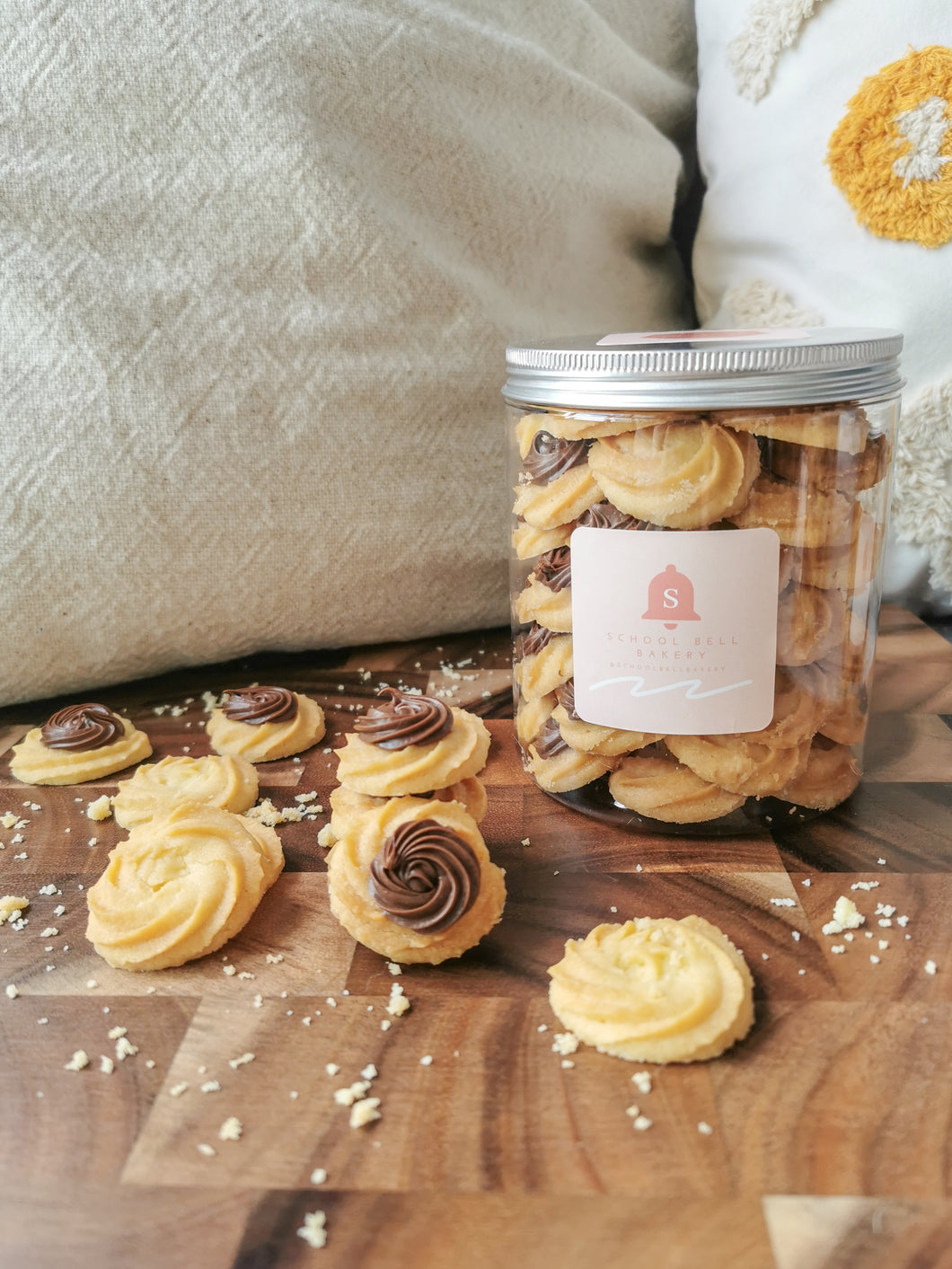 Mixed Plain Butter and Nutella Cookies